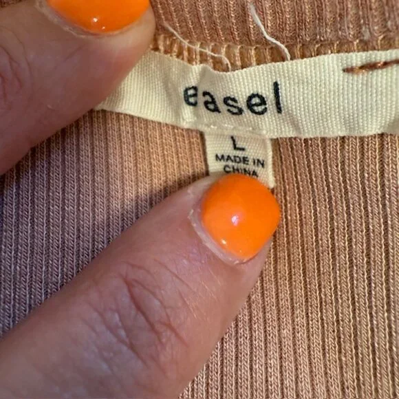 Easel L Boho Lagenlook Dress Asymmetrical Hem Slouchy Minimalist Beach - Picture 5 of 11